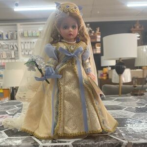 Madame Alexander Royal Doll with Blue and Gold Gown